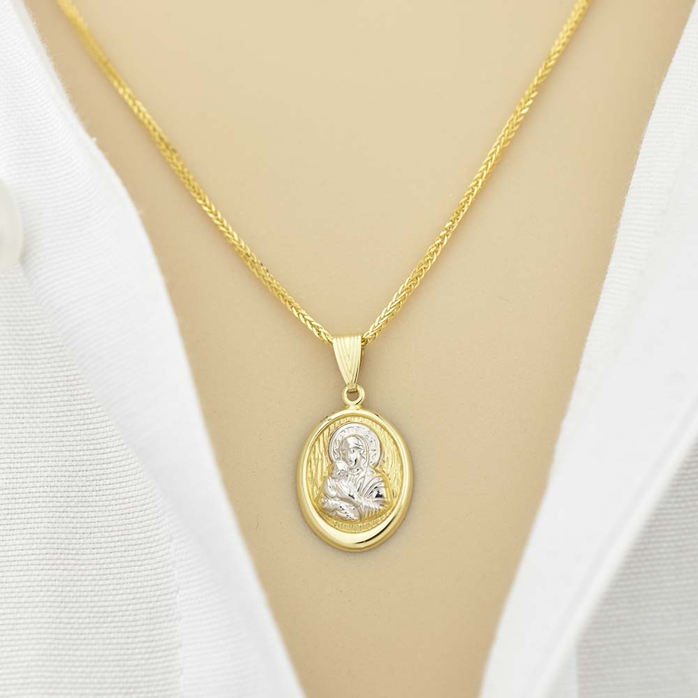 Δίχρωμο Χρυσό Φυλαχτό Κ9